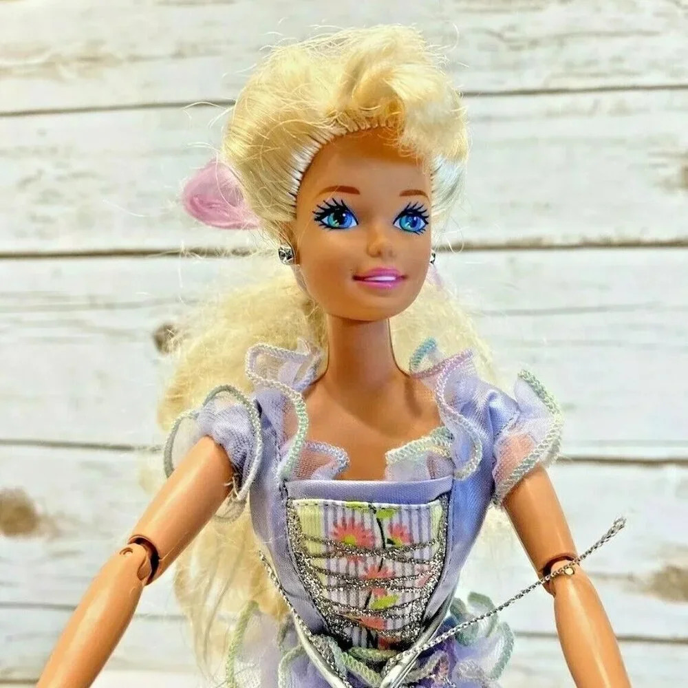 MATTEL BARBIE Doll Twist-N-Turn Purple Gown Articulated Elbows Knees 12" Tall - Picture 2 of 12